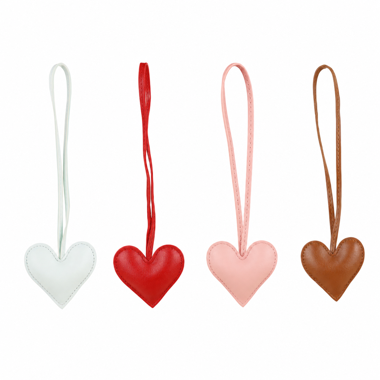 Heart Leather Bag Charm
