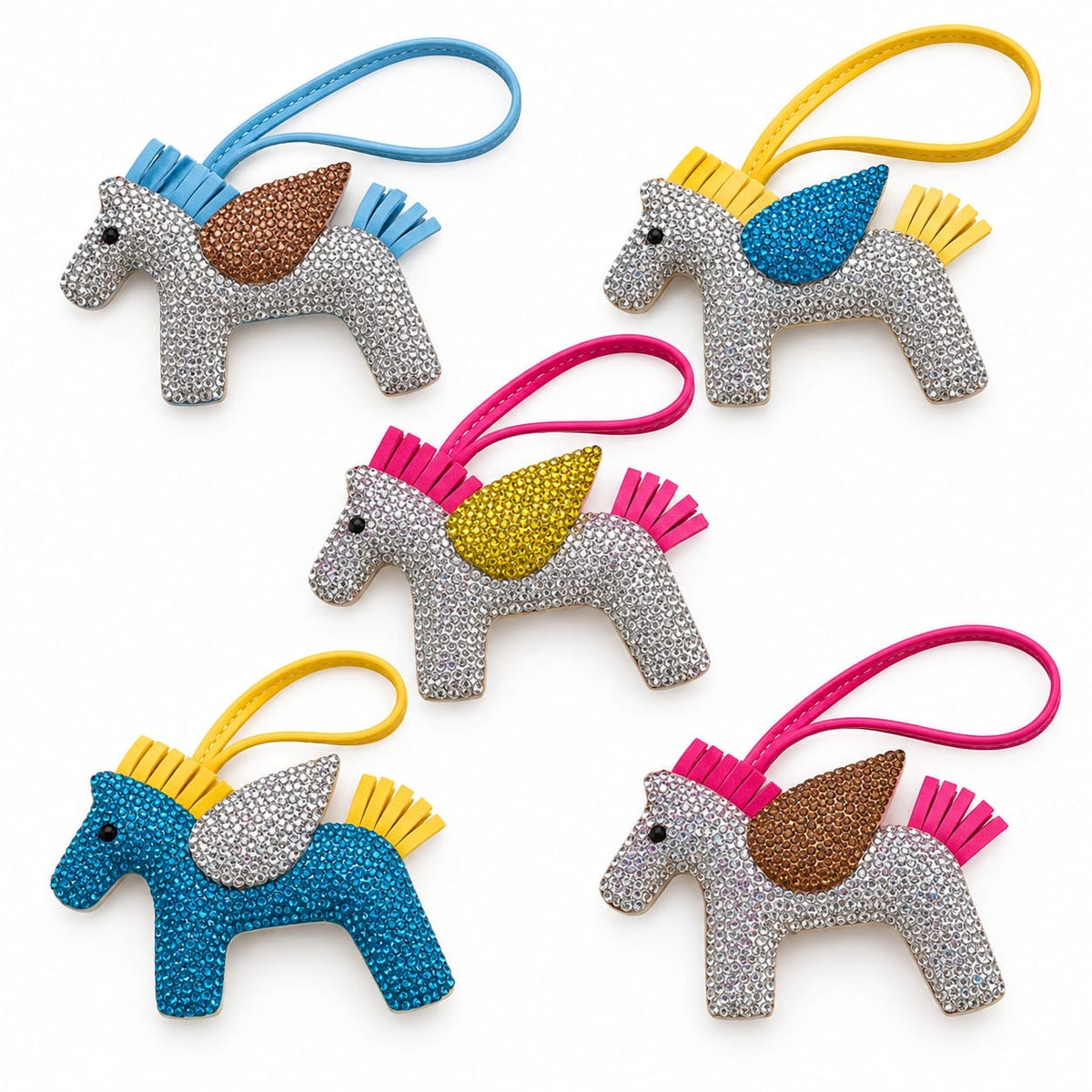 Rhinestone Unicorn Bag Charm