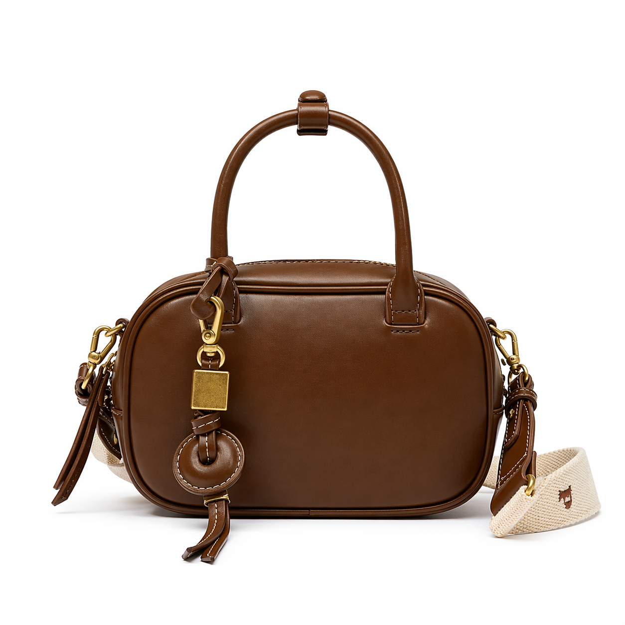 Zara Bowling Crossbody Bag Brown