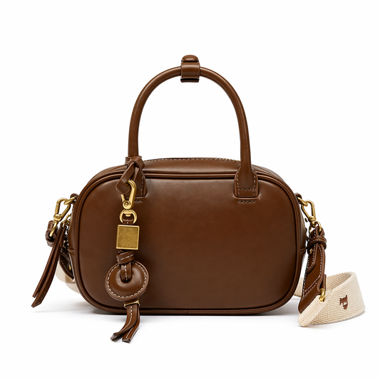 Zara Bowling Crossbody Bag Brown