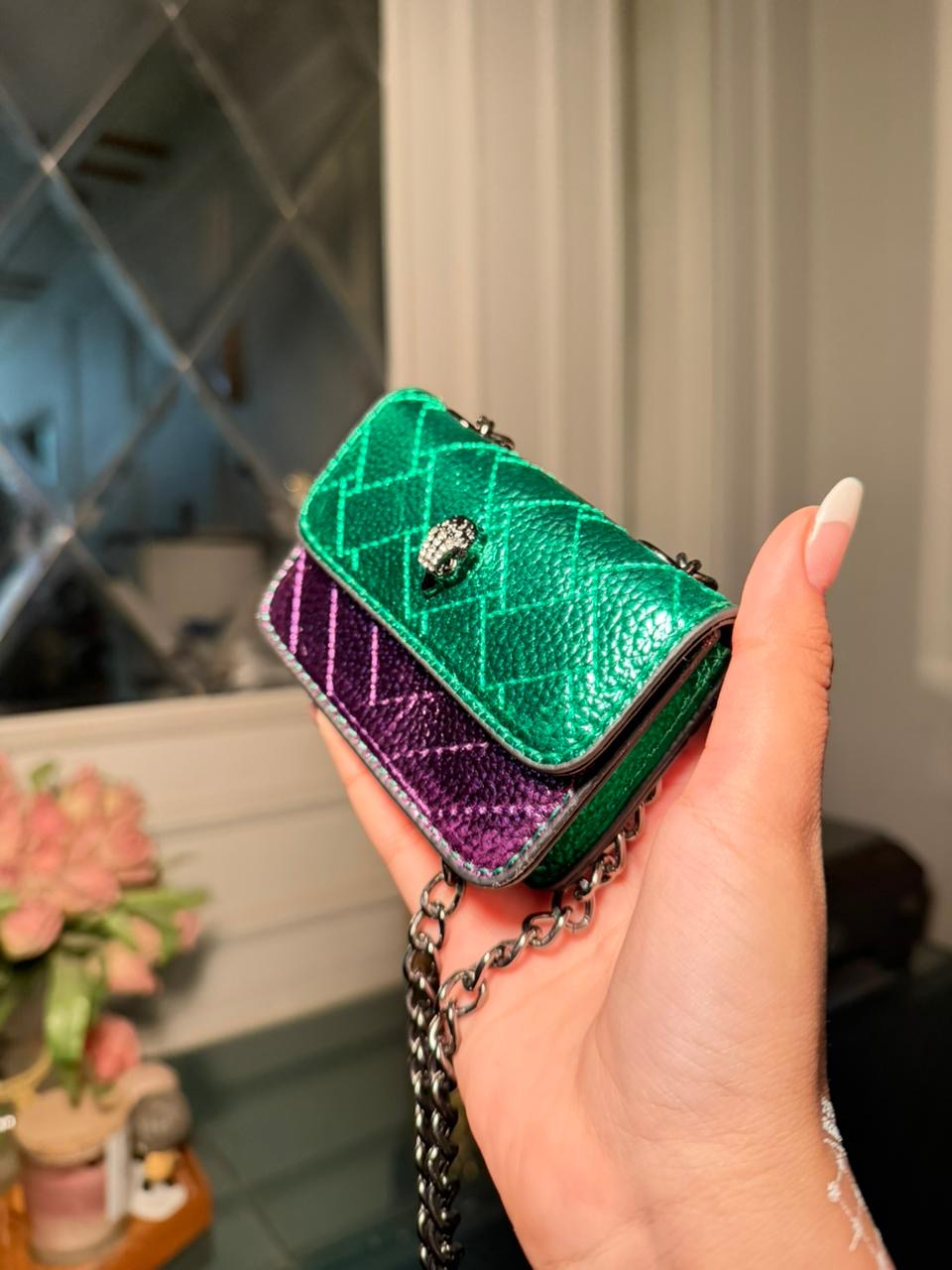 Kurt Geiger Kensington Mini Quilted Bag – Green (IMMEDIATE DELIVERY AVAILABLE)