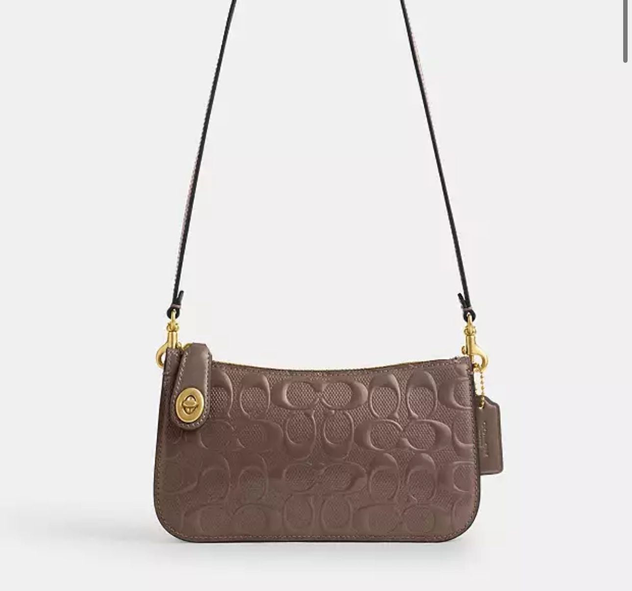 Brown Penn shoulder bag in signature leather coach Pre order (15-20 days )