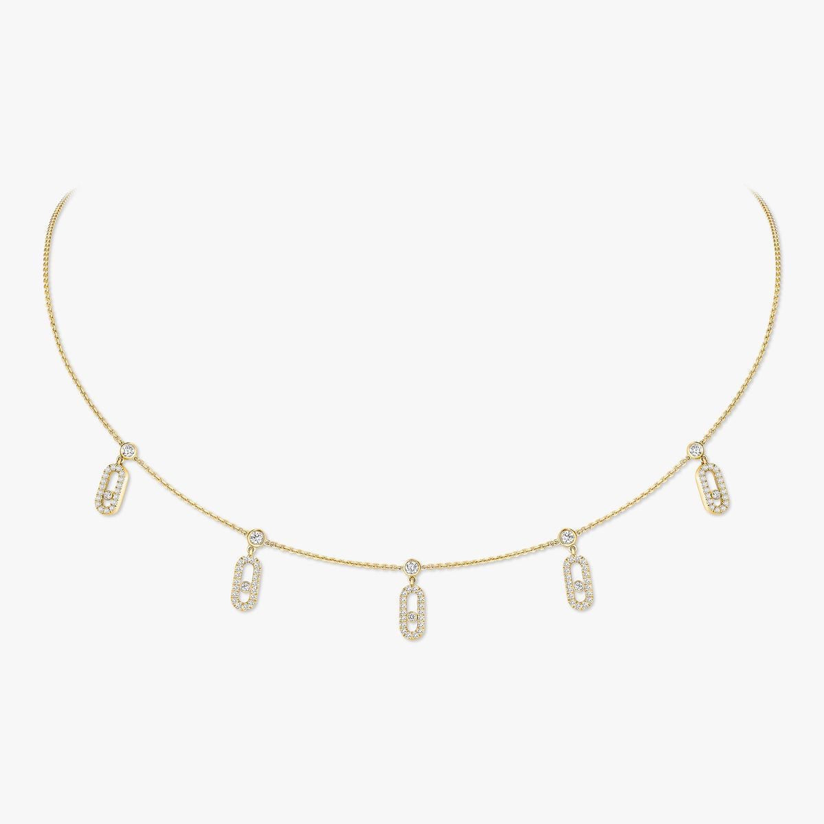Messika MOVE UNO PAVÉ DROP PENDANT CHOKER Necklace