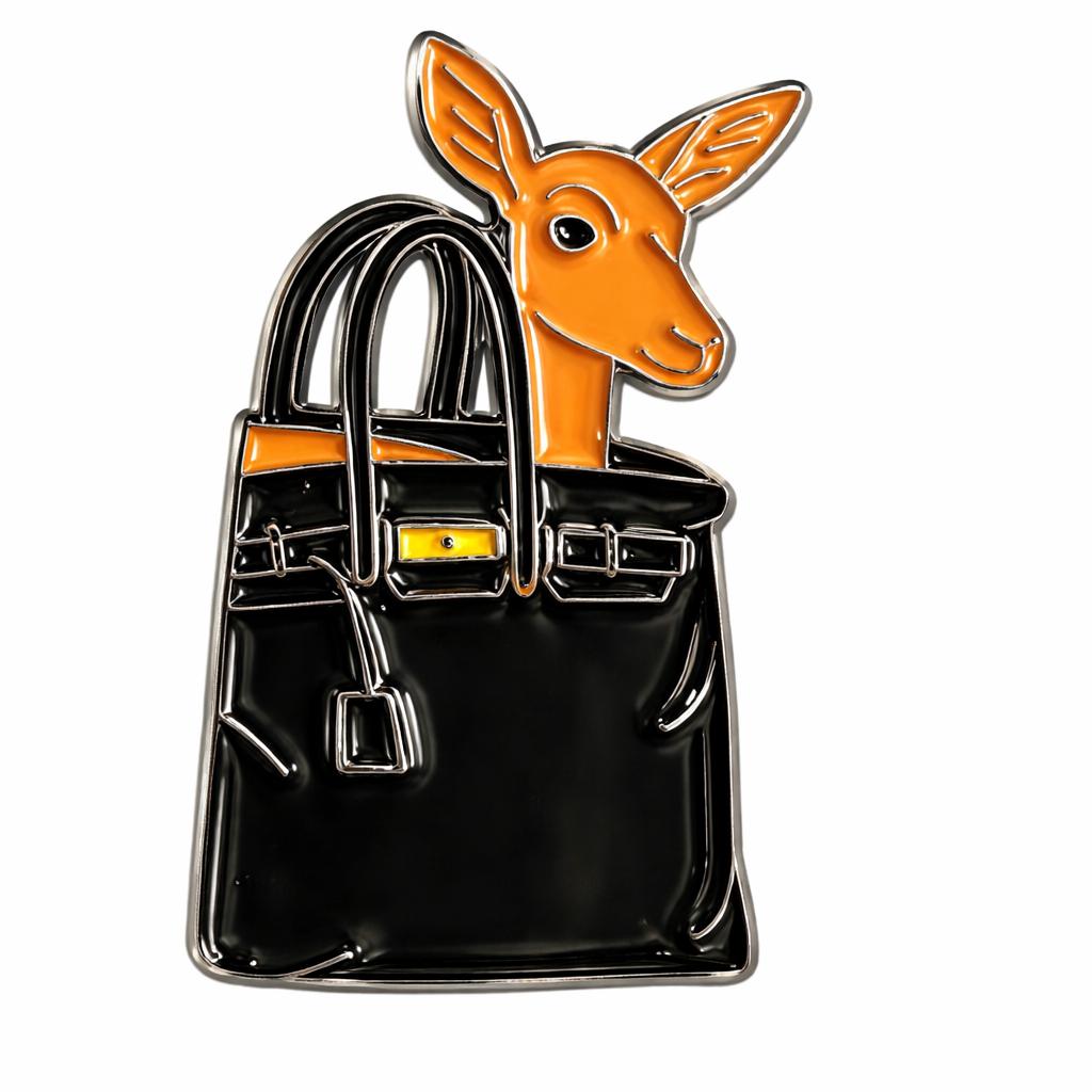 Dear Black Bag – Metal Phone Charm Sticker