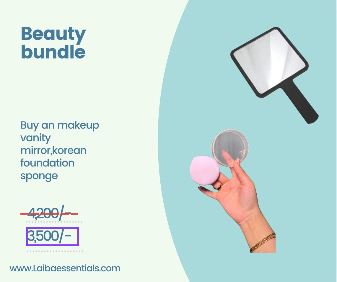 Makeup vanity mirror,korean foundation sponge bundle 8