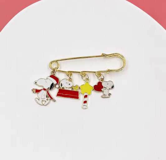 Snoopy & Woodstock Brooch  (15-20 Days Delivery Time)