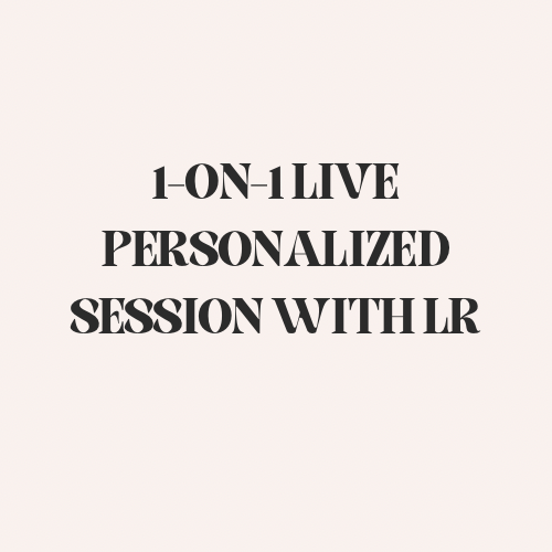 1-ON-1 LIVE PERSONALIZED SESSION