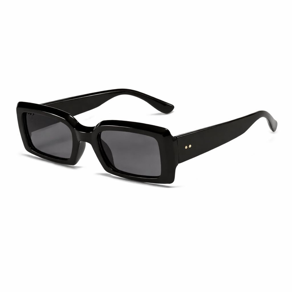 Classic Rectangle Sunglasses – Black & Tortoise