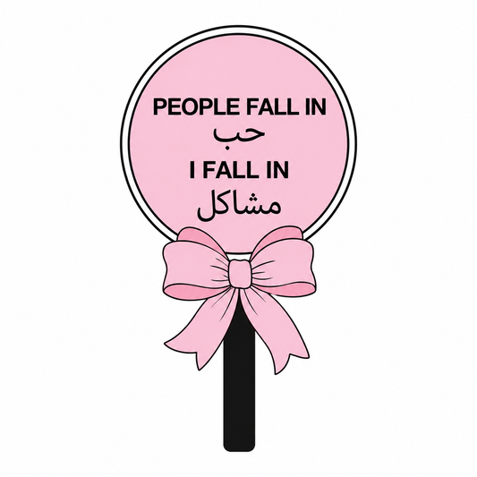 People Fall in Love, I Fall in Mushkil Metal Phone Charm Sticker
