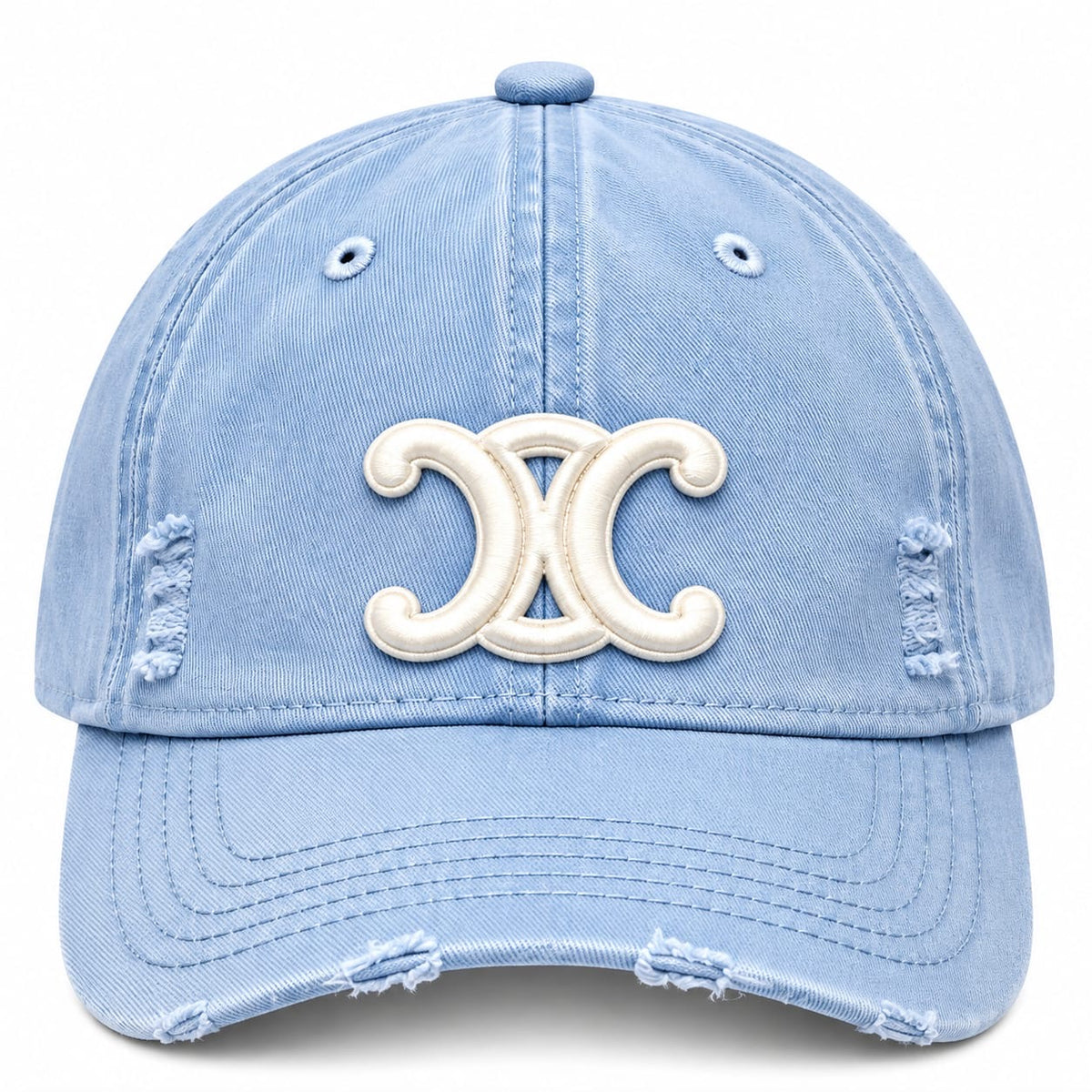 Celine Triomphe Distressed Baseball Cap