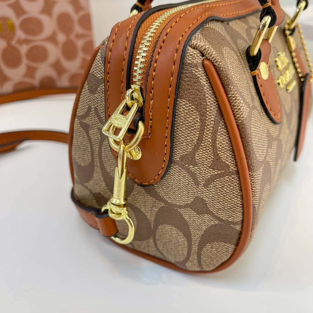 Brown Coach mini Rowan crossbody (in stock)