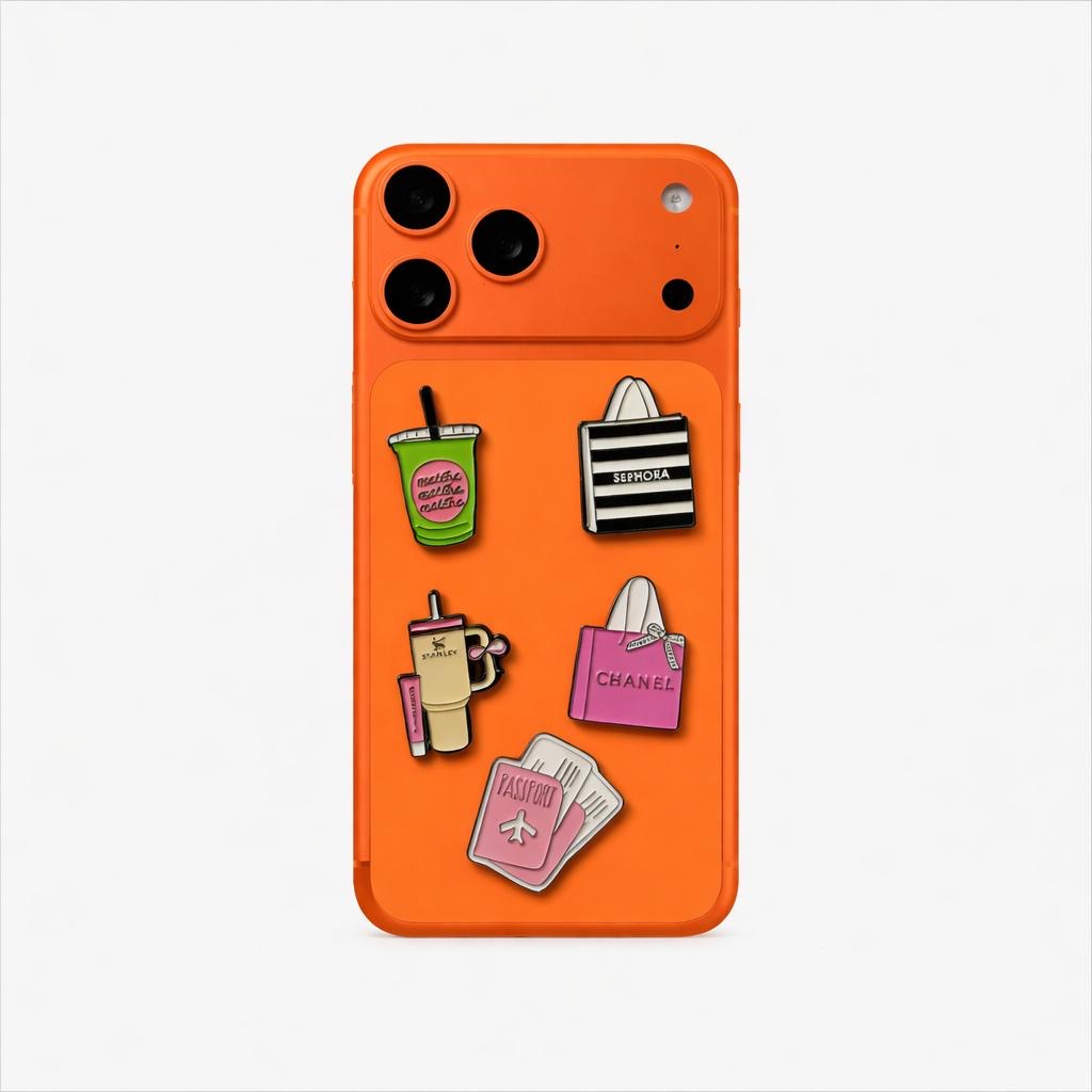 Metal Phone Charm Sticker Pack 
of 5 Bundle 1