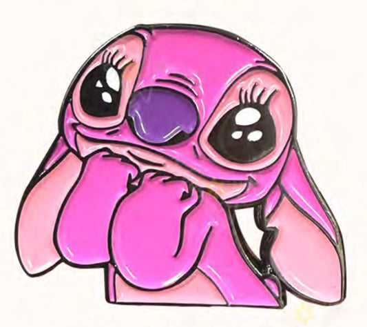 Pink stitch Metal Phone Sticker