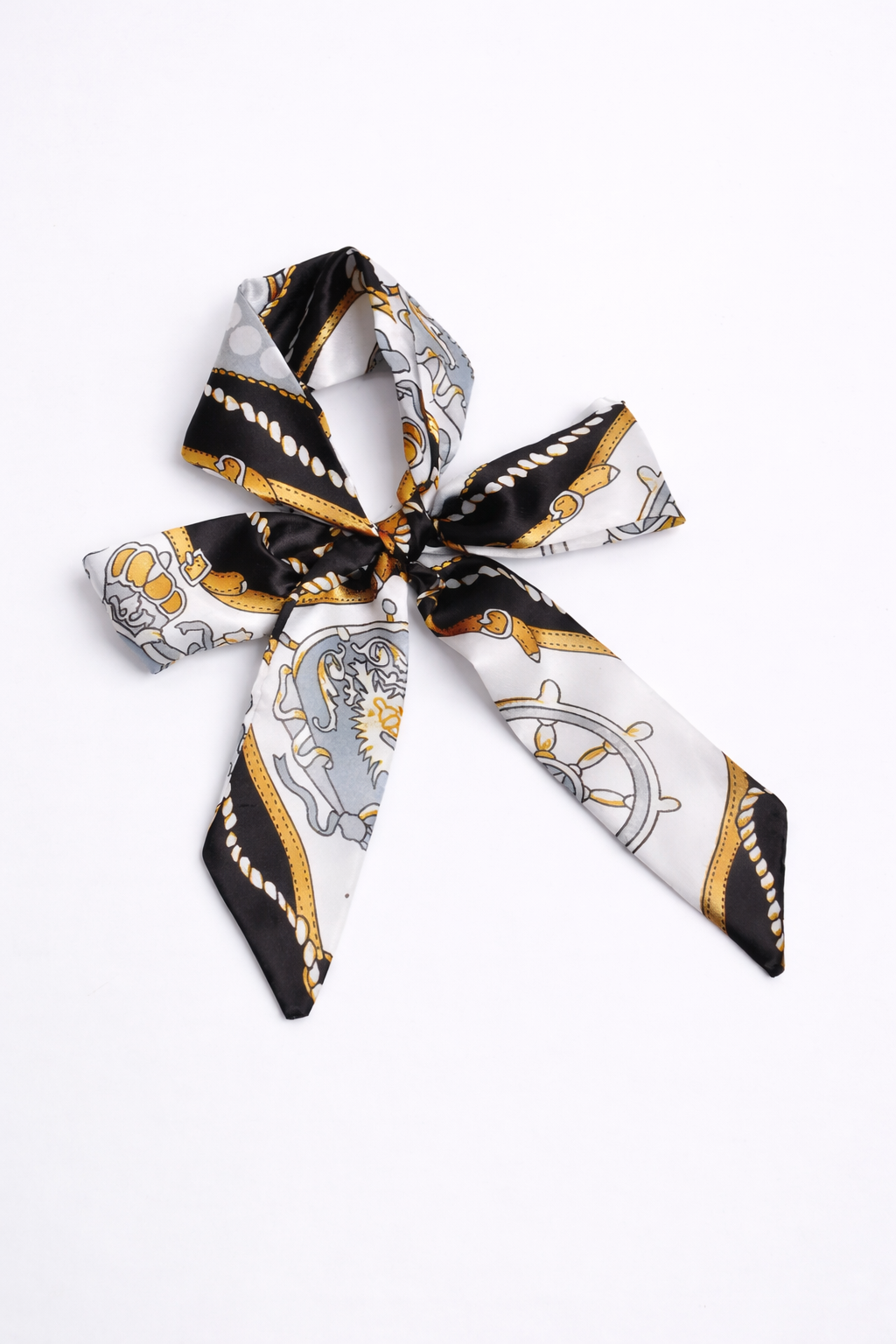 Graphite Luxe - Handbag twilly multipurpose silk scarf