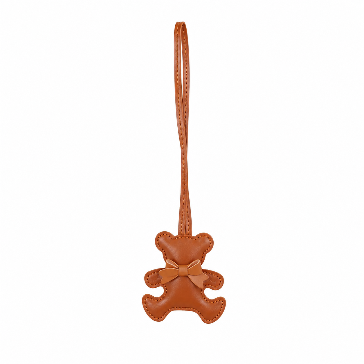 Teddy Bow Leather Bag Charm