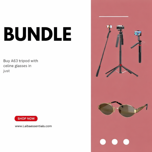 A63 Bluetooth tripod and Celine glasses bundle 3