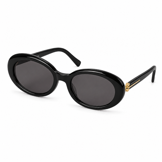 Tiffany & Co. Black Oval Sunglasses