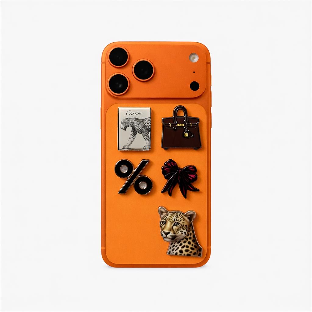 Metal Phone Charm Sticker Pack 
of 5 Bundle 9