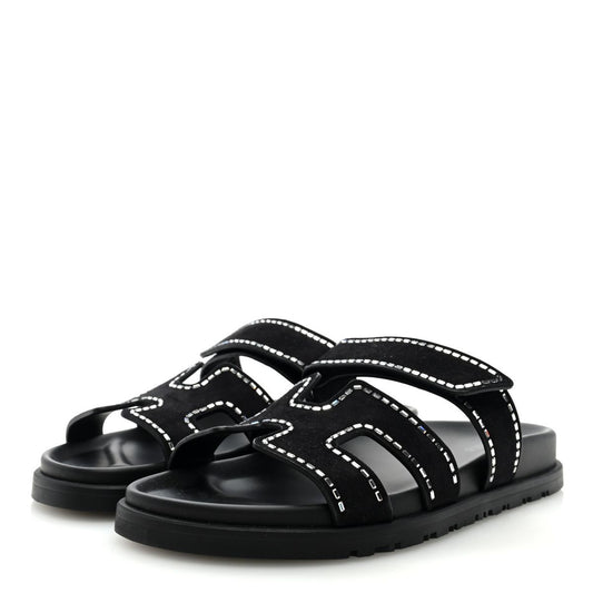 Hermès Black Suede Rhinestone Chypre
Sandals