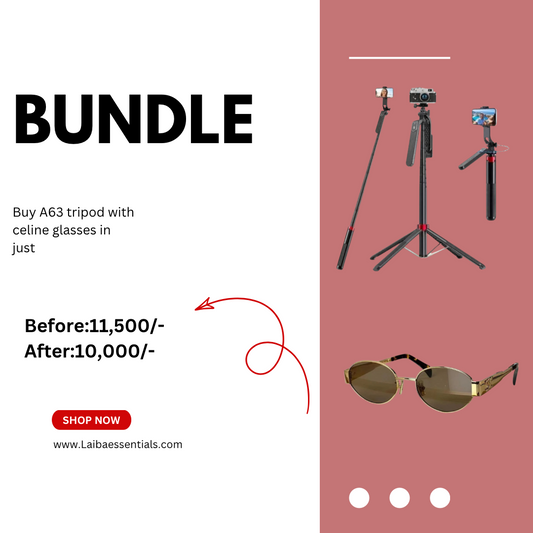 A63 Bluetooth tripod and Celine glasses bundle 3