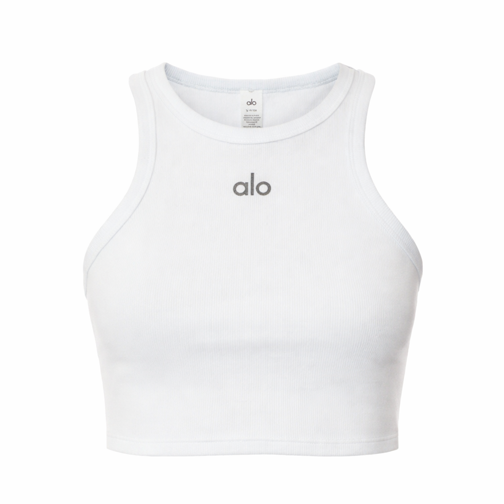 Alo ribbed cropped tank top