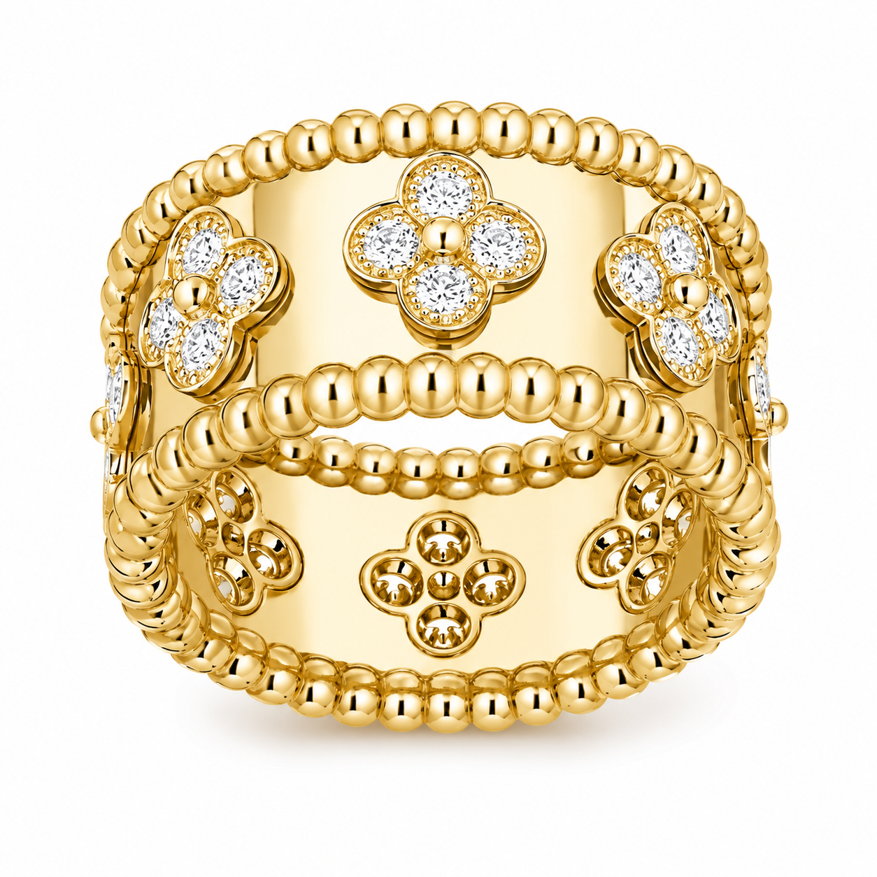 Van Cleef & Arpels Perlée clovers ring