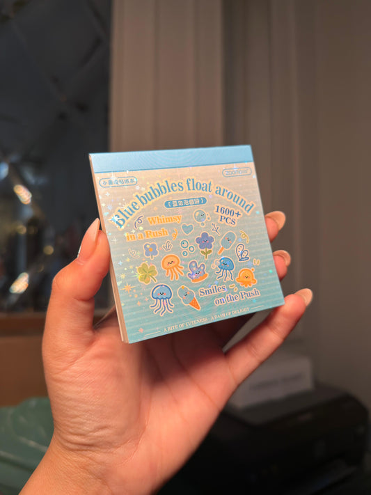 Blue Bubbles Phone stickers , pack of 1600+ stickers