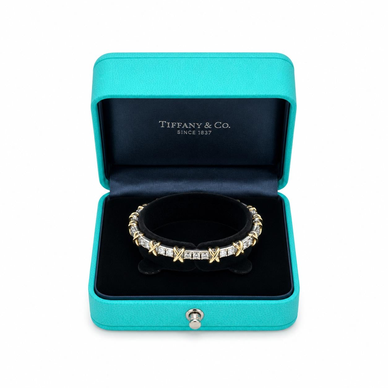 Tiffany & Co. Tiffany Inspired Crystal X Tennis Bracelet(With Box & Proper Brand Packaging)