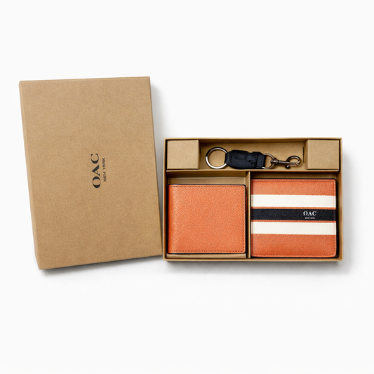 (Peach/Coral Tone)
“Men’s Wallet, Cardholder & Keychain Gift Sets”(IMMEDIATE DELIVERY AVAILABLE)