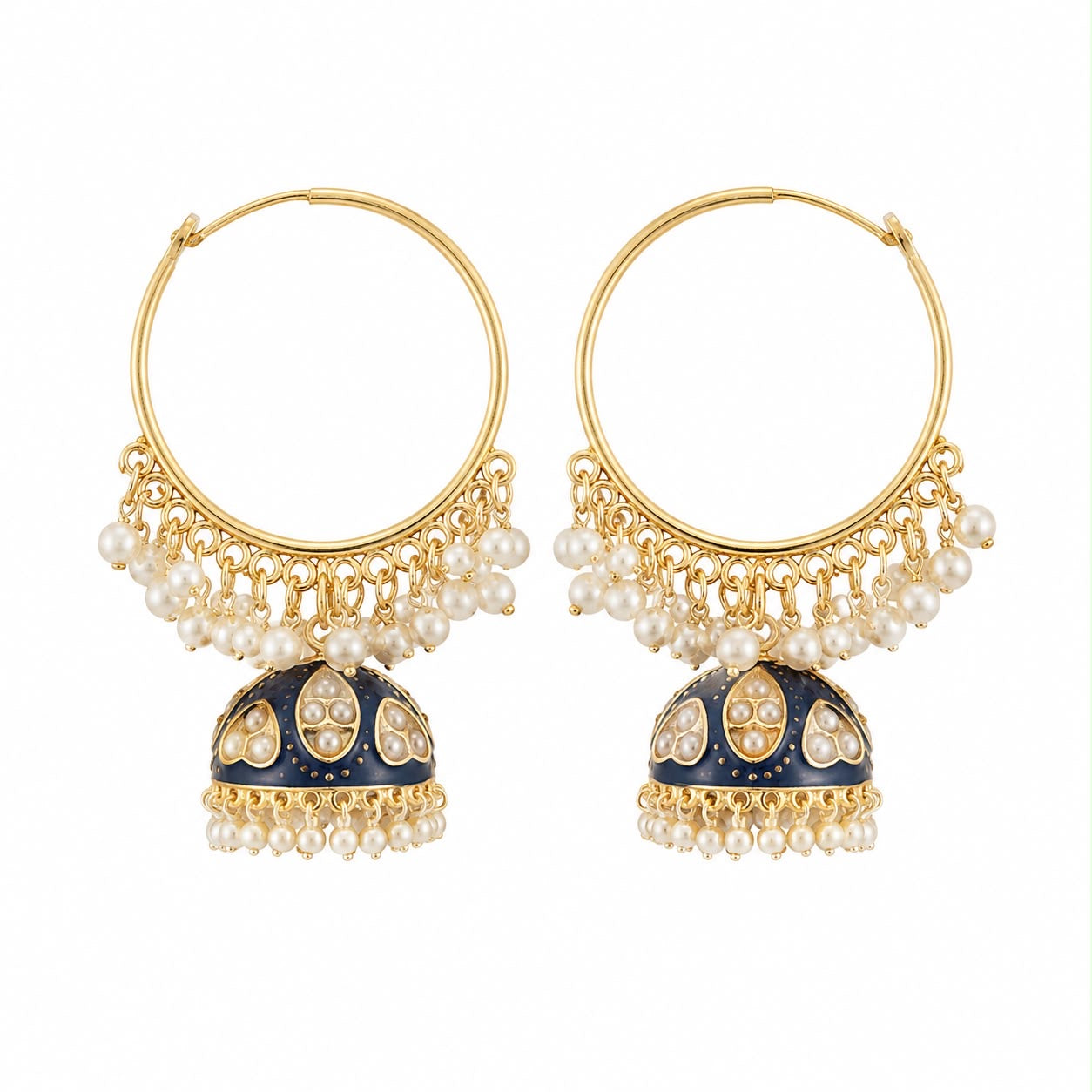 Pearl Hoop Jhumkas