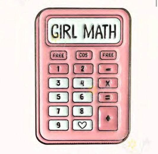 Pink Calculator Metal Phone Sticker