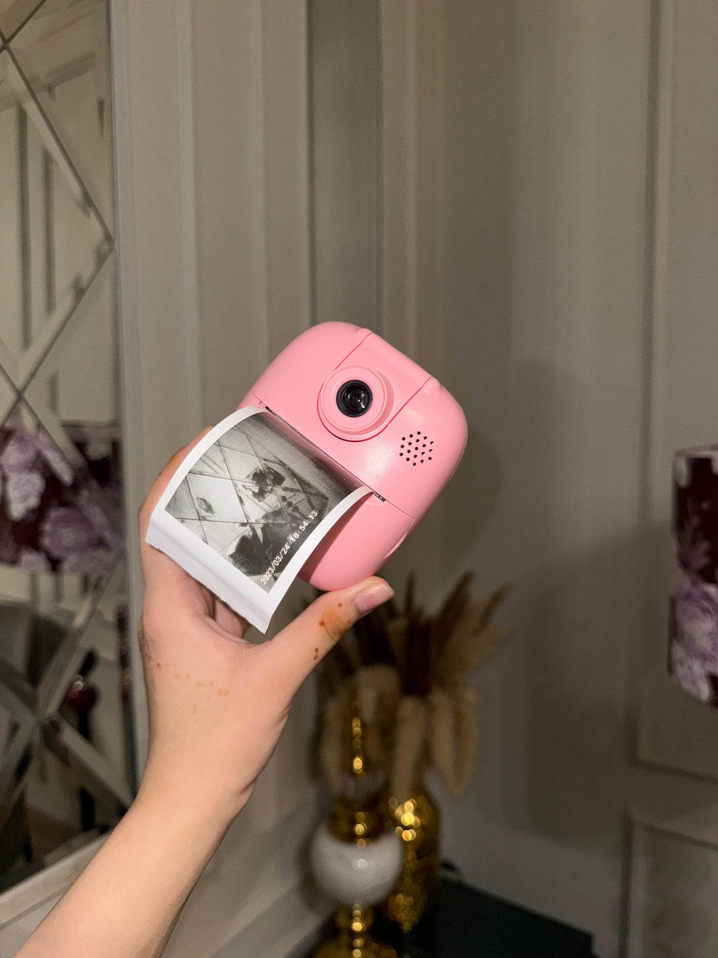 Pink 2in1 printer camera