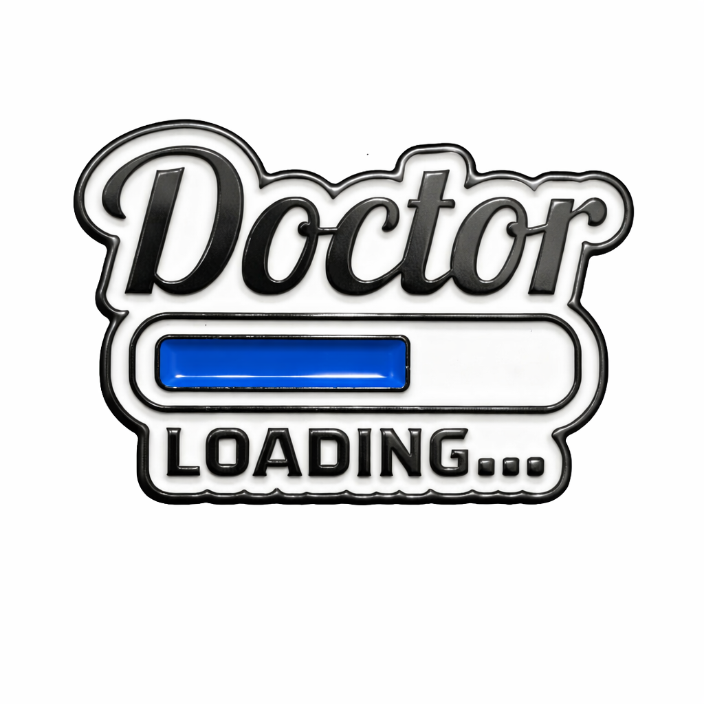 Doctor Loading Progress Bar – Metal Phone Charm Sticker