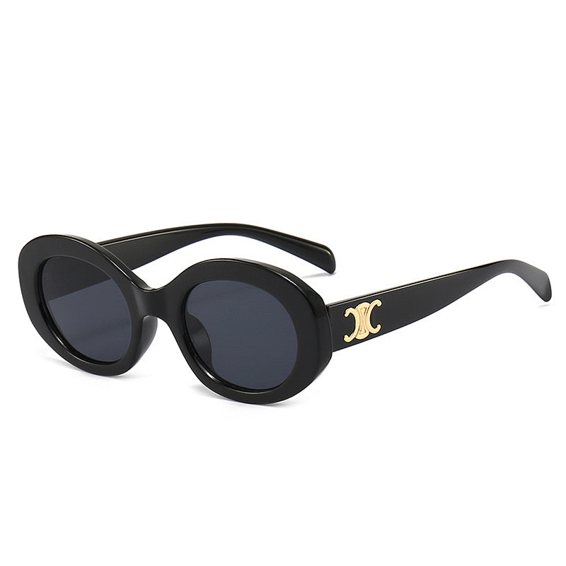 Celine round black glasses