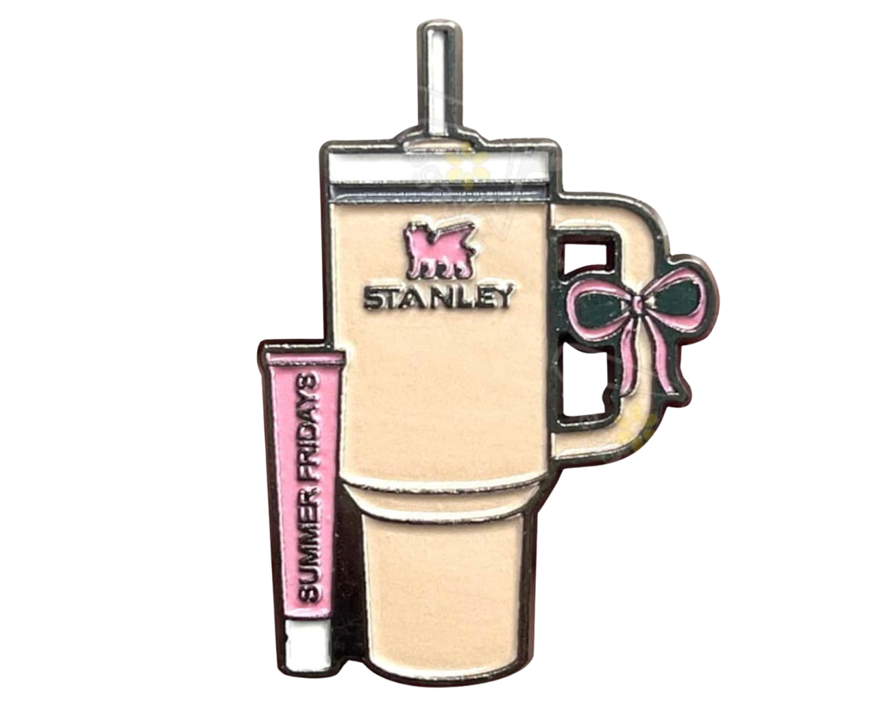 Stanley Tumbler with Summer Fridays – 30×25mm Metal Phone Sticker