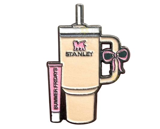 Stanley Tumbler with Summer Fridays – 30×25mm Metal Phone Sticker