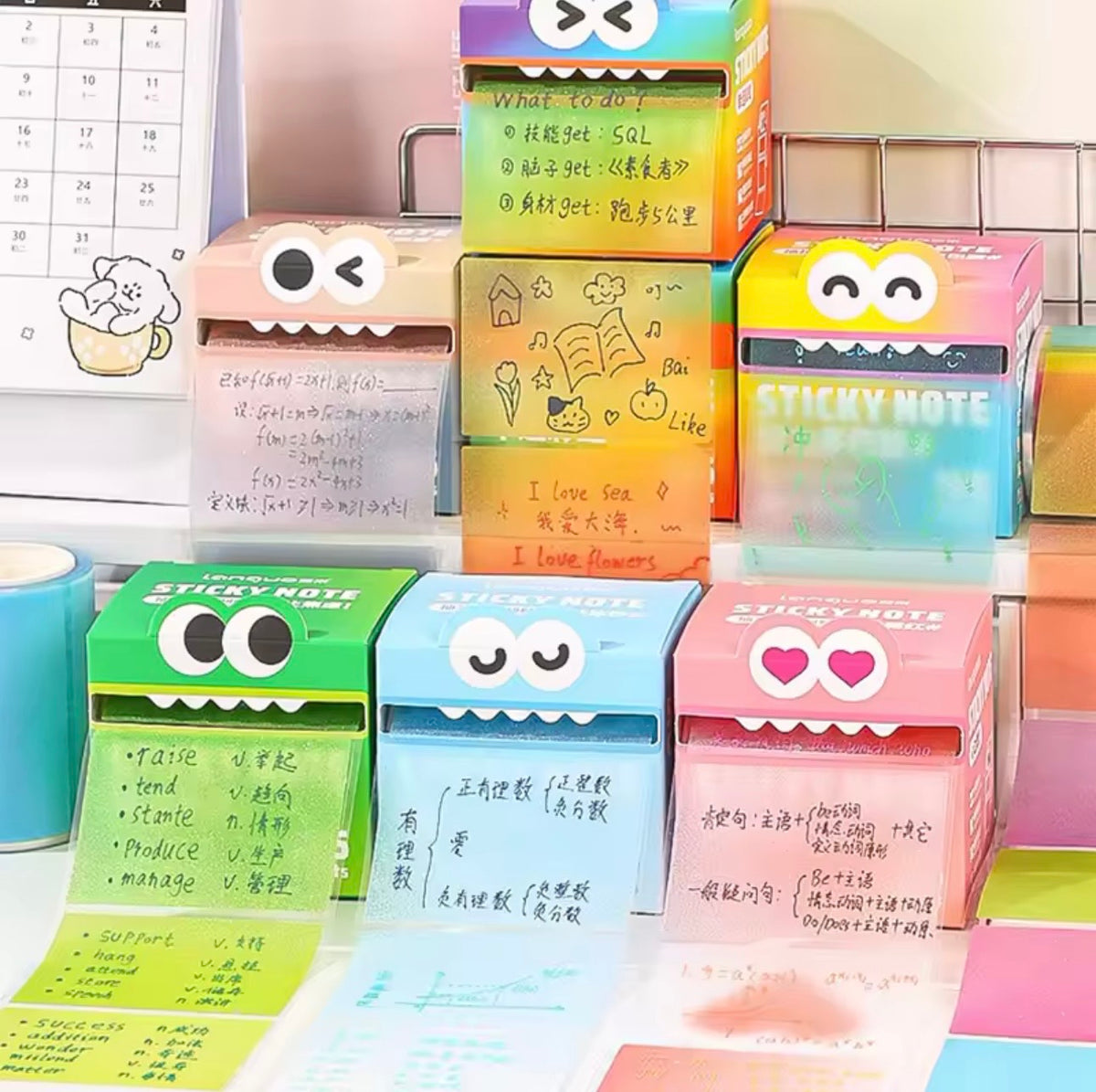 Mr. Paper Pull-Out Transparent Sticky Notes