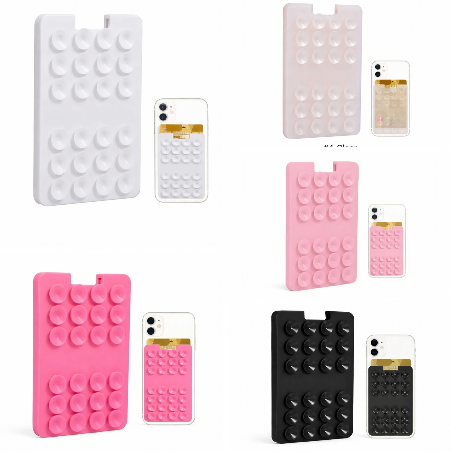 Suction card holder grippy