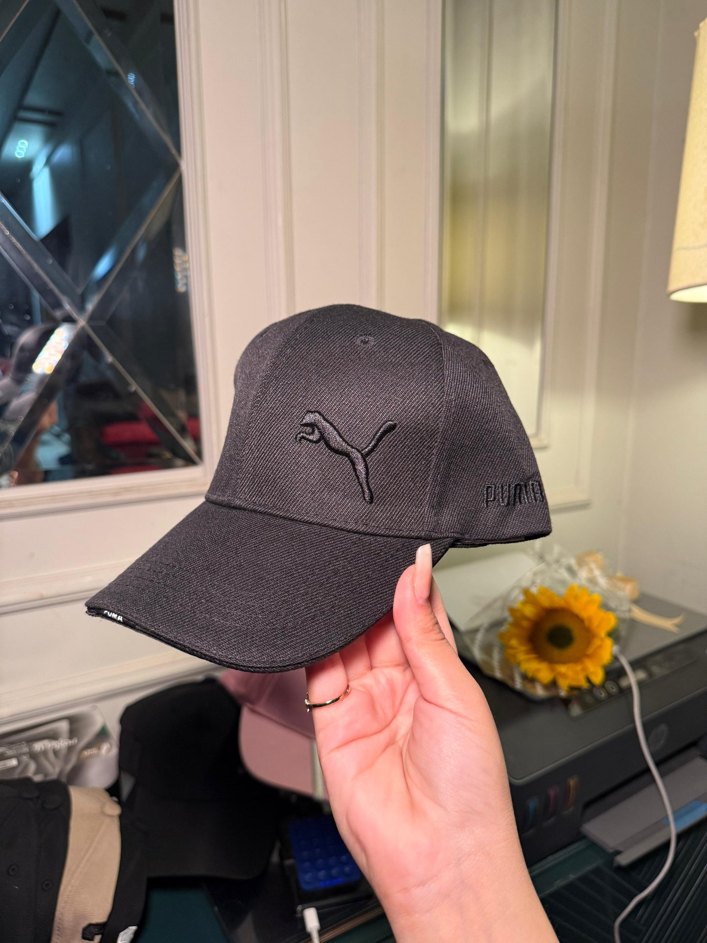 Black puma hat