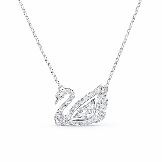 Swarovski Iconic Swan Dazzling Pendant Necklace (White Stone) – Comes in original brand packaging.