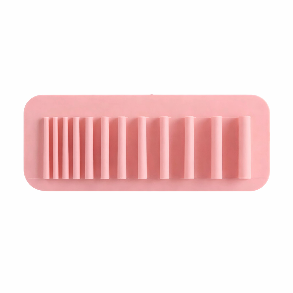 Silicone wall makeup brush holder
