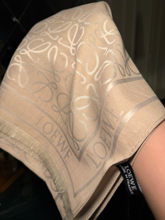 LOEWE Beige scarf/ stole (IMMEDIATE DELIVERY AVAILABLE)