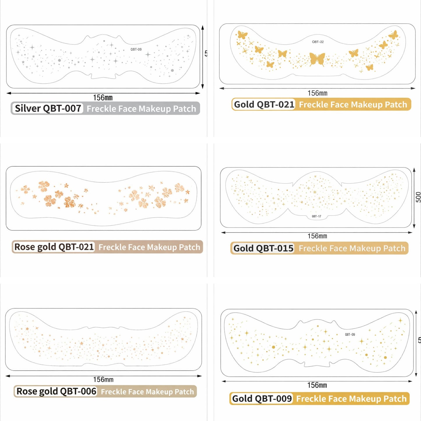 Freckles face makeup patches
