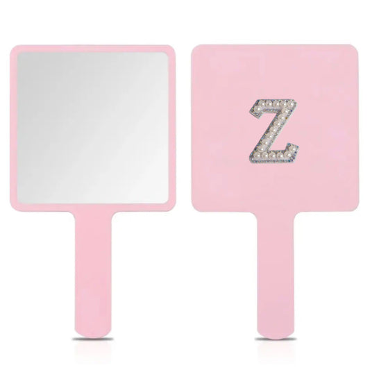 Square pink makeup vanity mirror