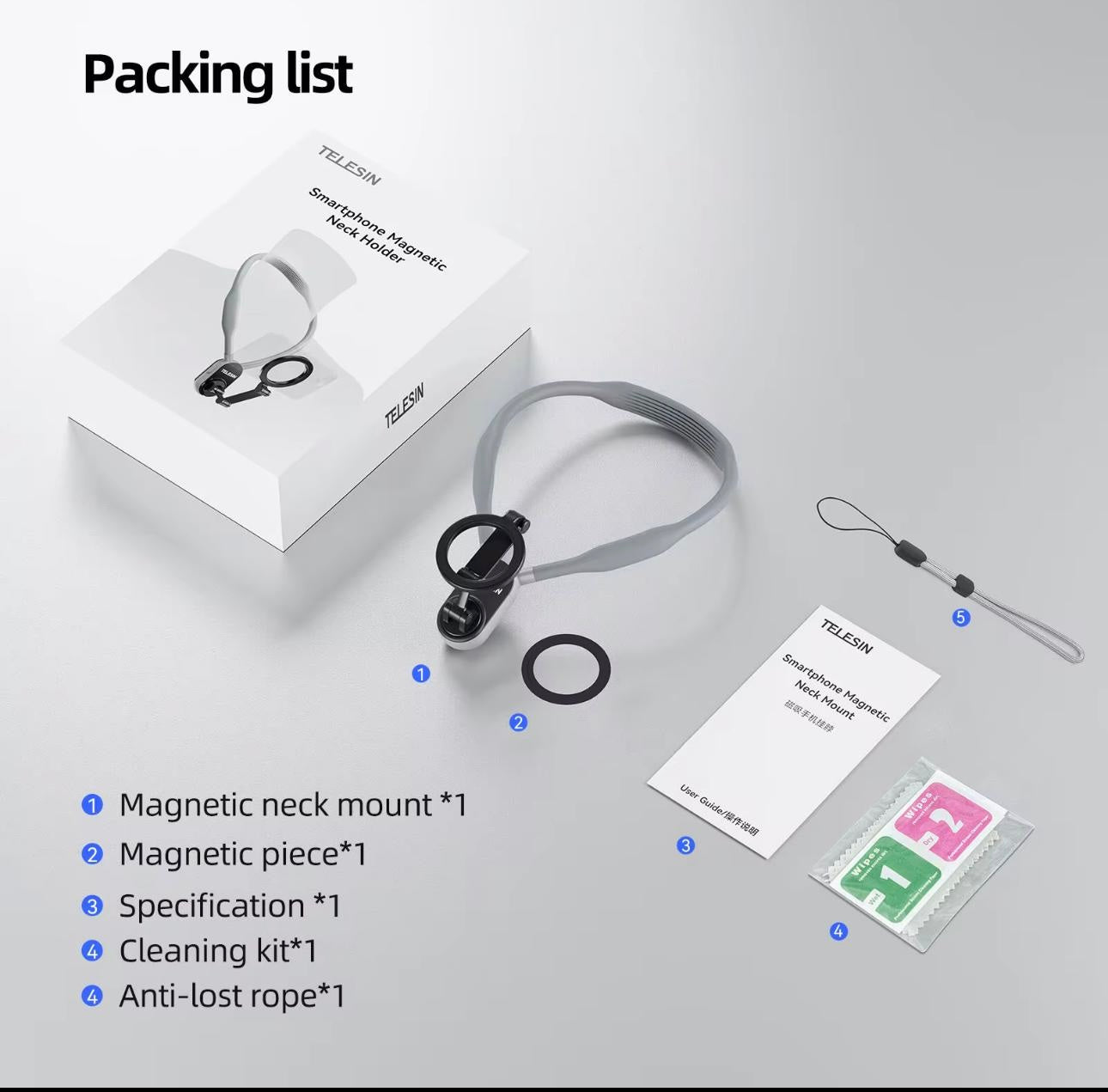 Magnetic Neck Mount for Phones (15-20 Days Delivery Time)