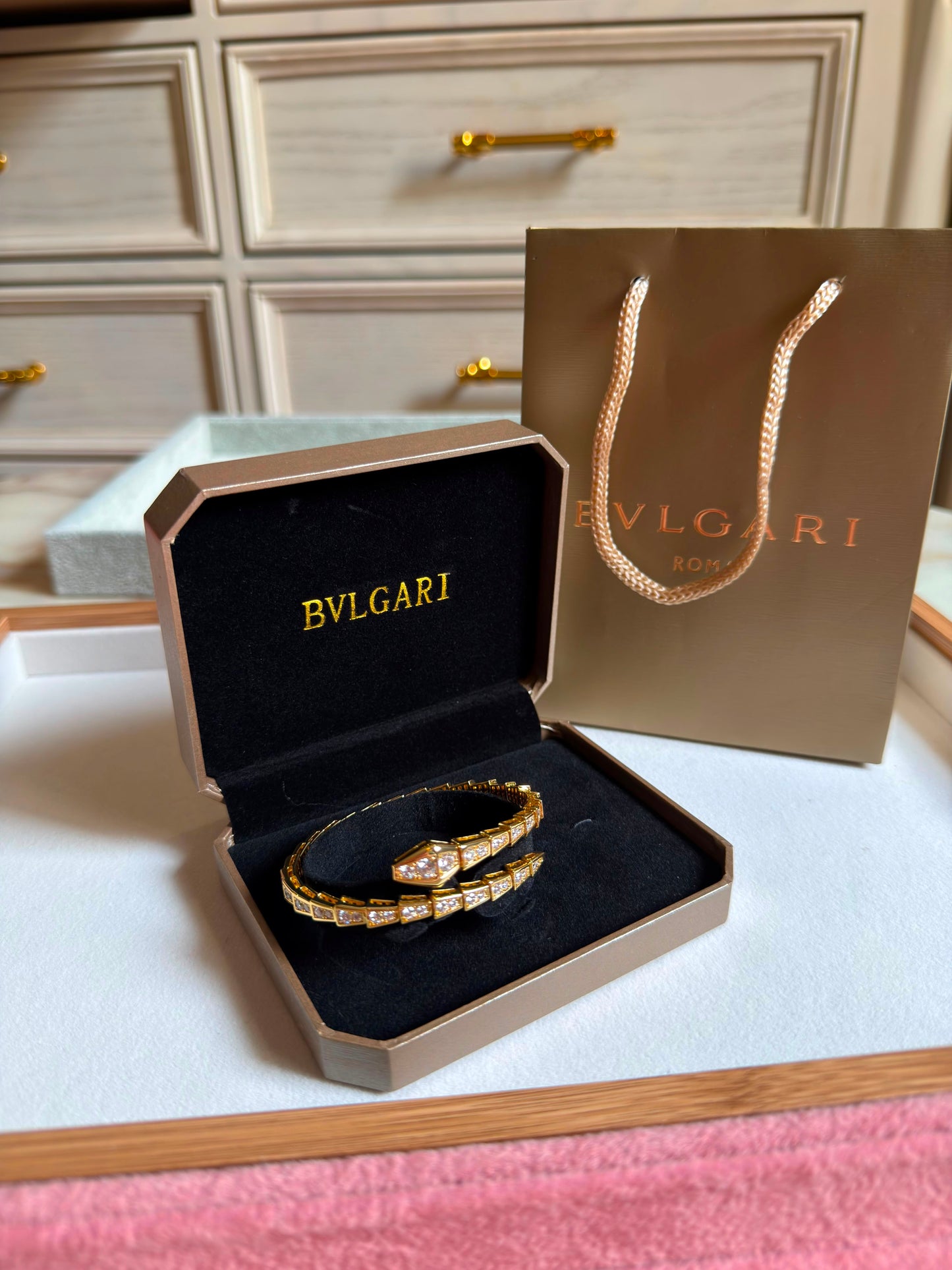 Gold BVLGARI Serpenti Viper Bracelet