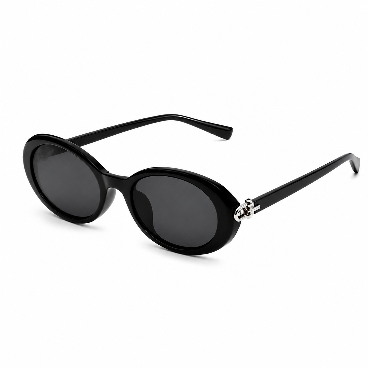 Tiffany & Co. Black Oval Sunglasses
