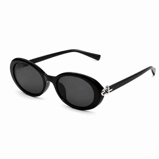 Tiffany & Co. Black Oval Sunglasses
