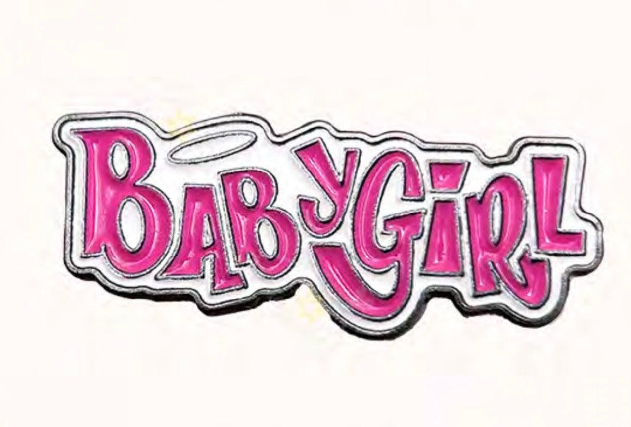 Baby Girl Metal Phone Sticker
