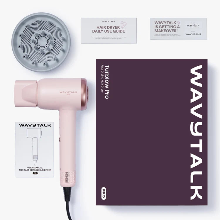 Wavy talk Turblow Pro
Fast Drying Hair Dryer With Attachments (Immediate Delivery available)
